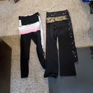 4 full length yoga pants bundle